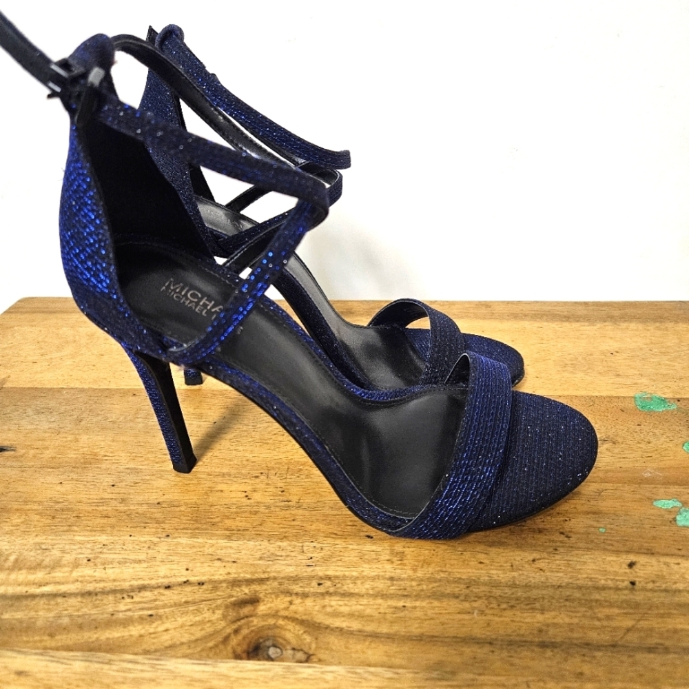Michael Kors Antonia Sandal Glitter Lurex Size 7.5 - Picture 13 of 16